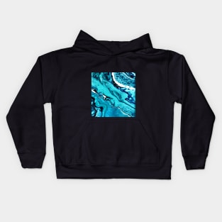 Turquoise Teal Blue - Art Kids Hoodie